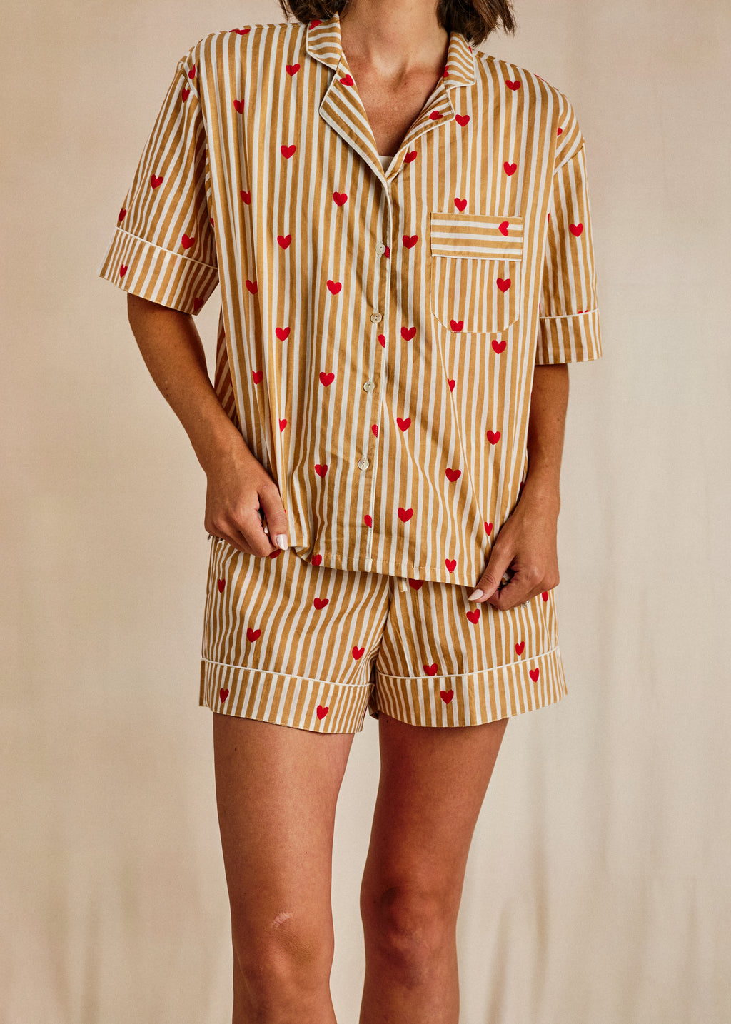 Cutey Short PJ Set - Desert Heart