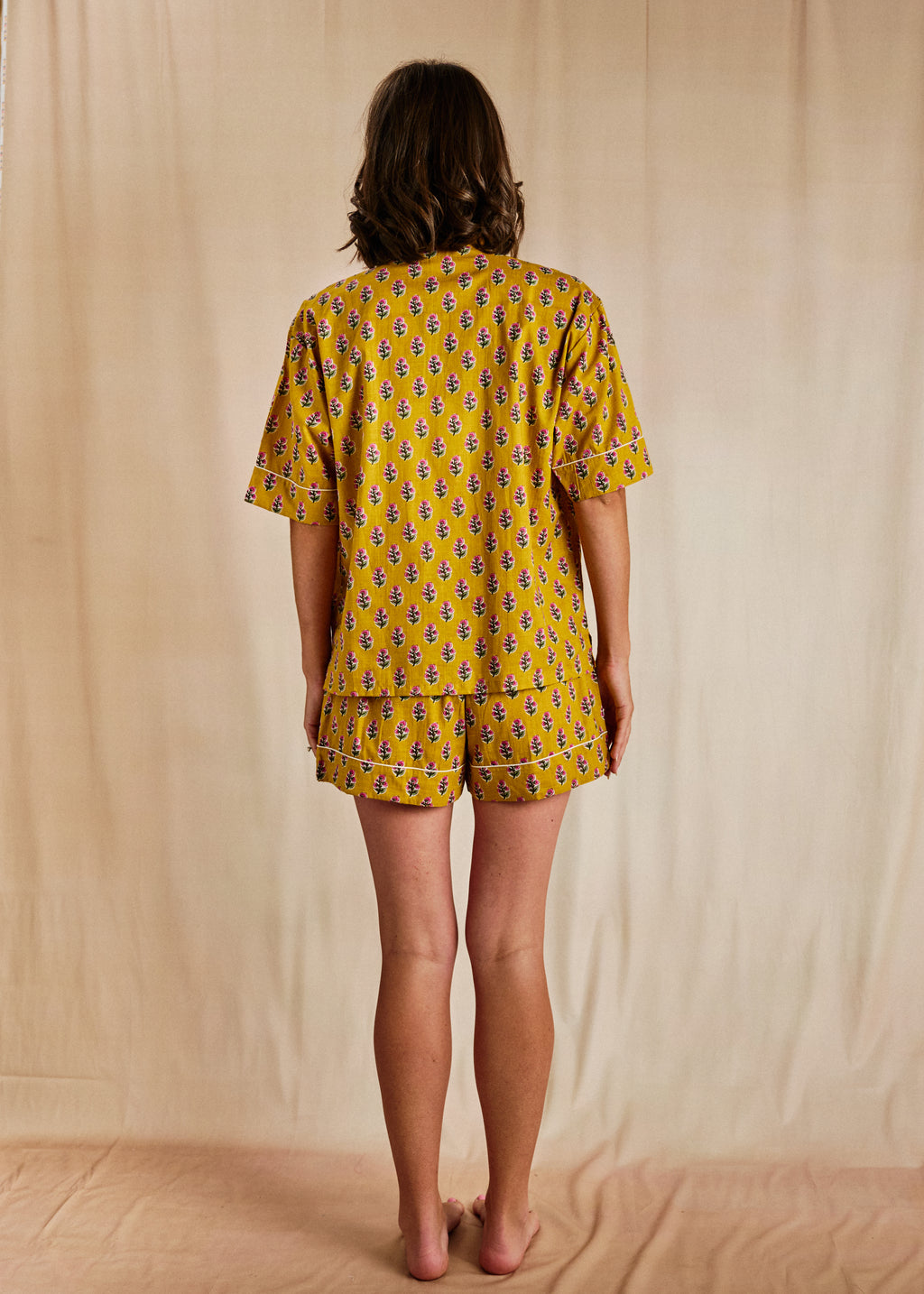 Cutey Short PJ Set - Marigold Buti