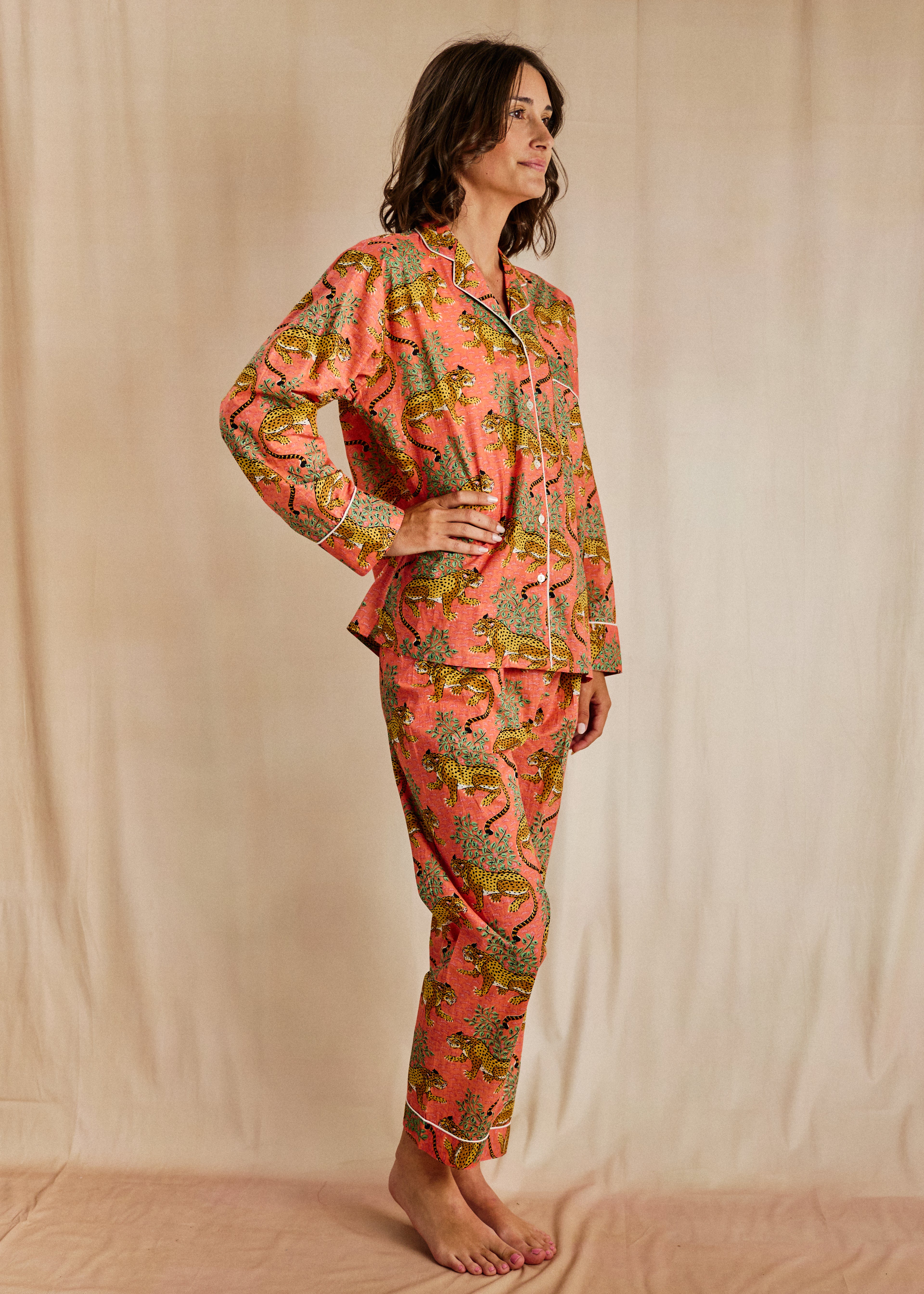 Cozy Long PJ Set - Saffron Safari