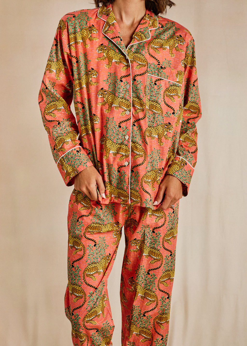 Cozy Long PJ Set - Saffron Safari