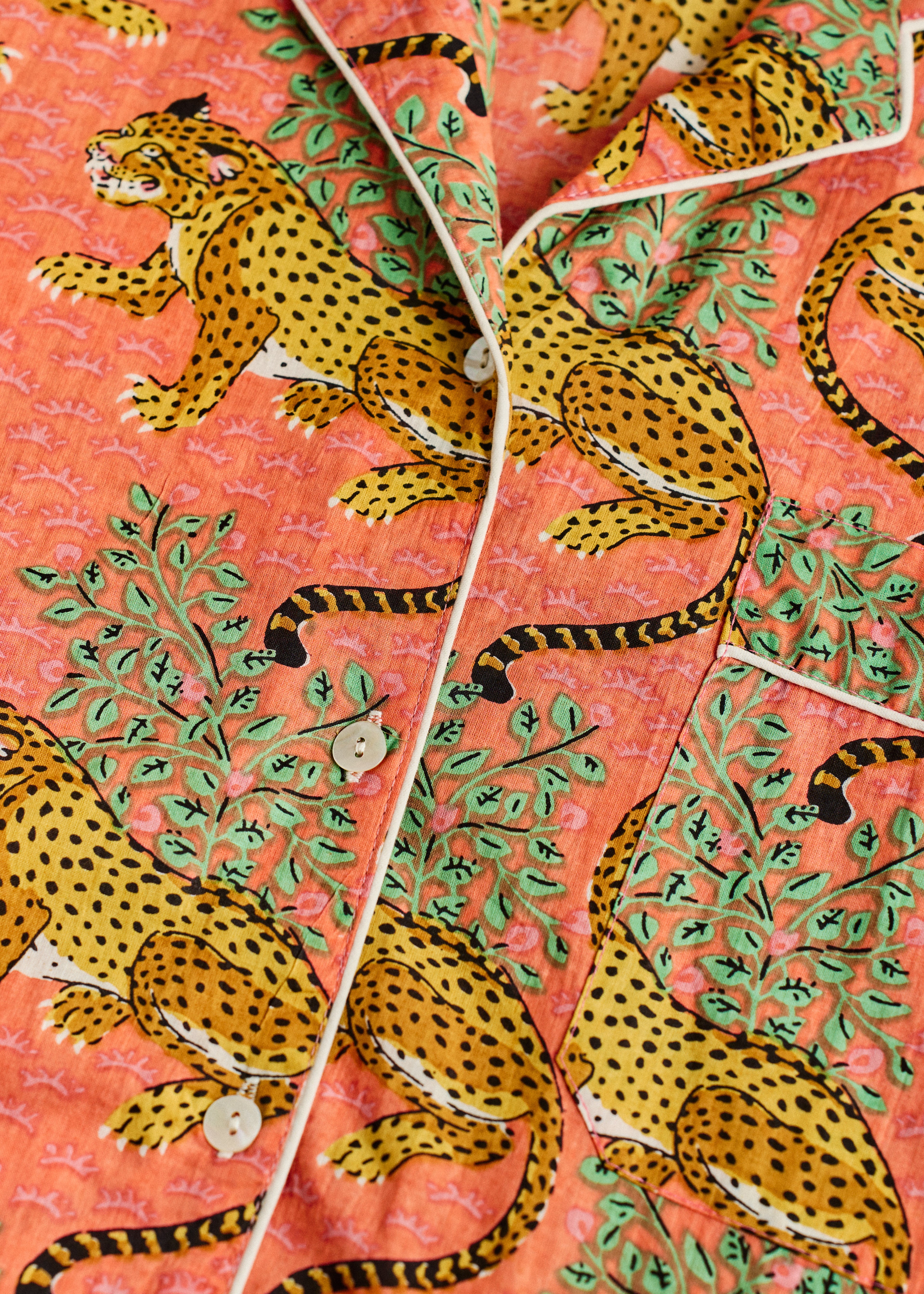 Cozy Long PJ Set - Saffron Safari