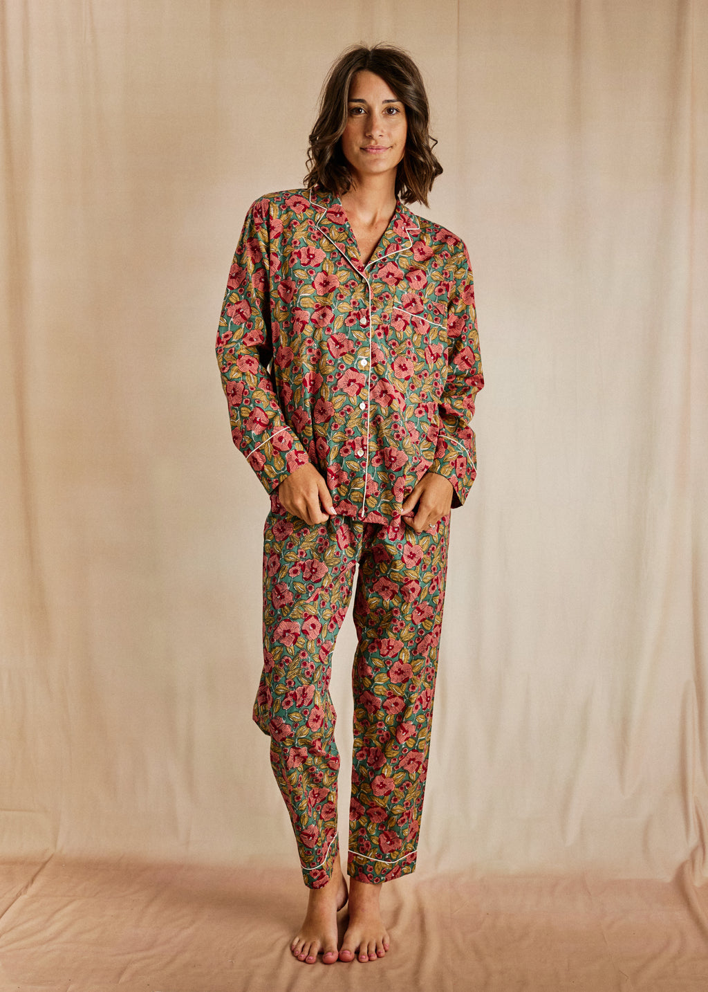 Cozy Long PJ Set - Blush Bloom