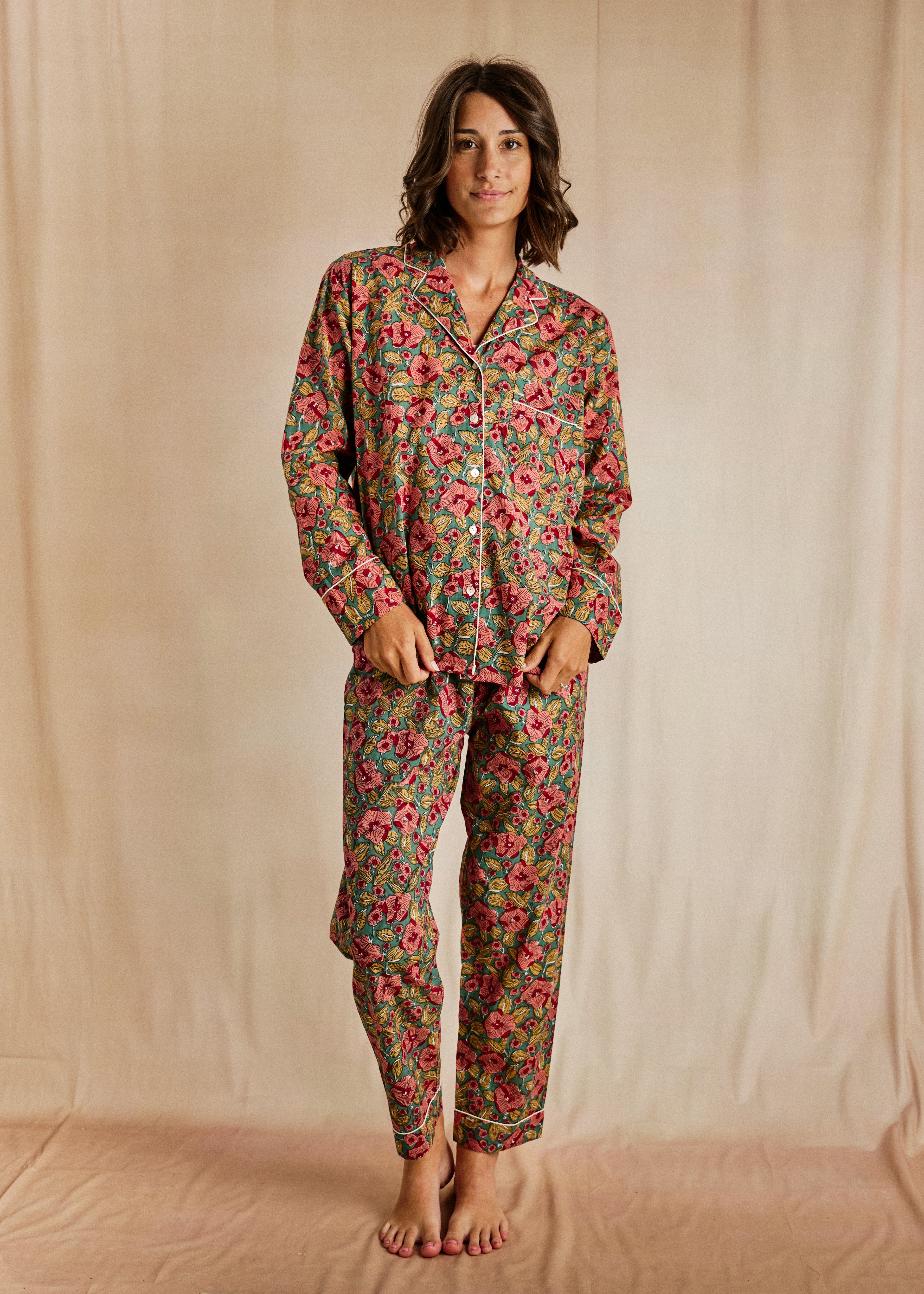 Cozy Long PJ Set - Blush Bloom