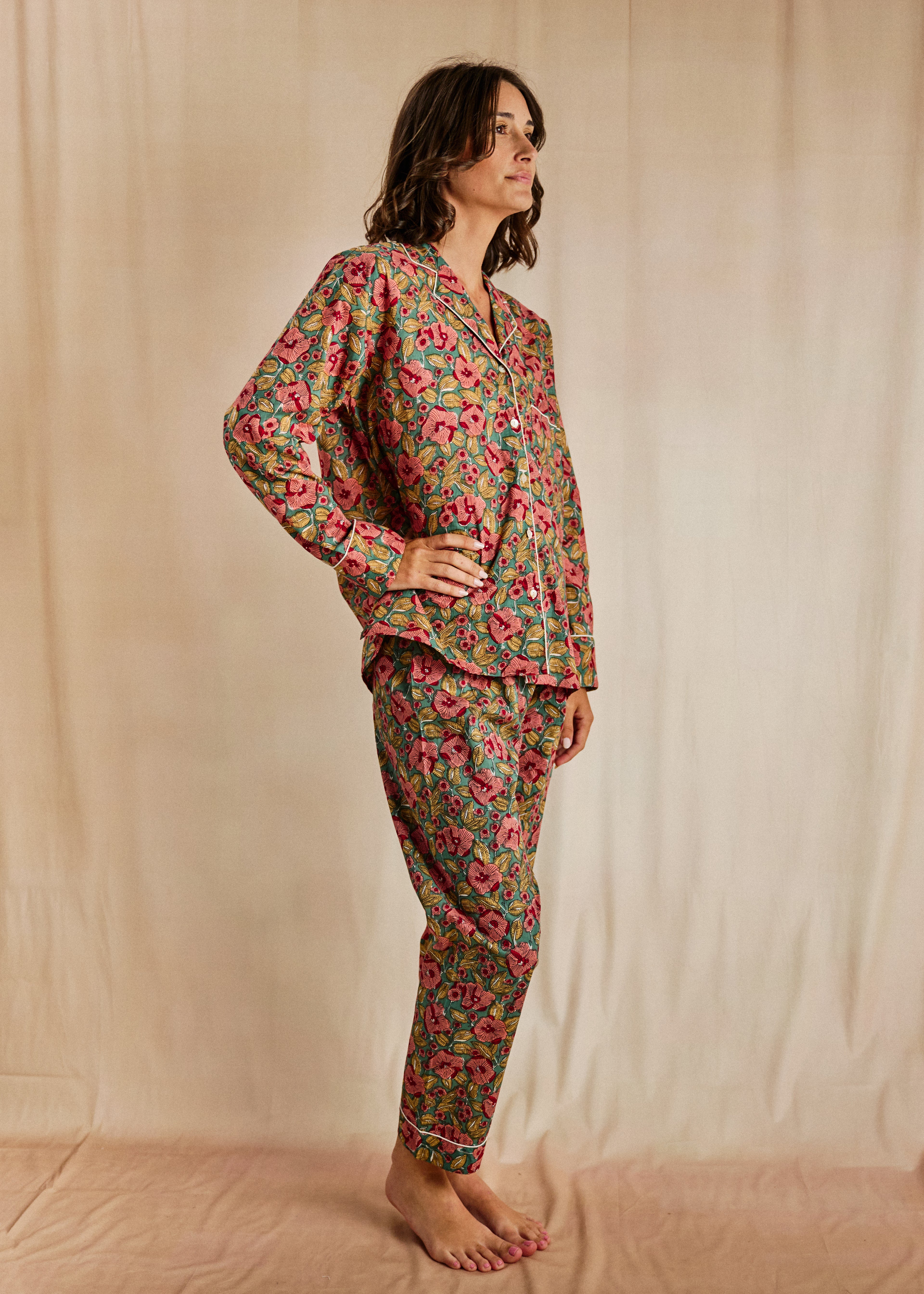 Cozy Long PJ Set - Blush Bloom