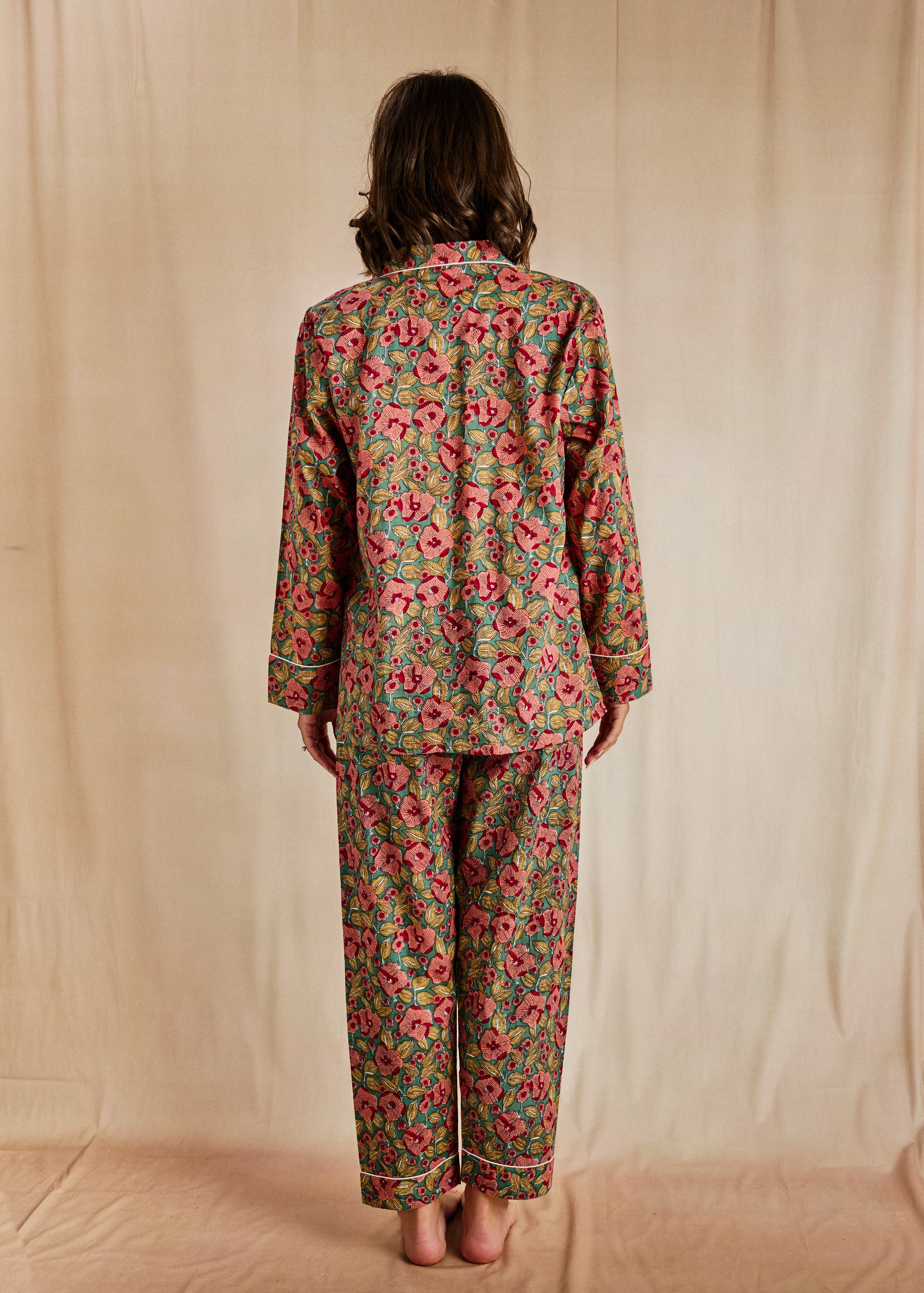 Cozy Long PJ Set - Blush Bloom