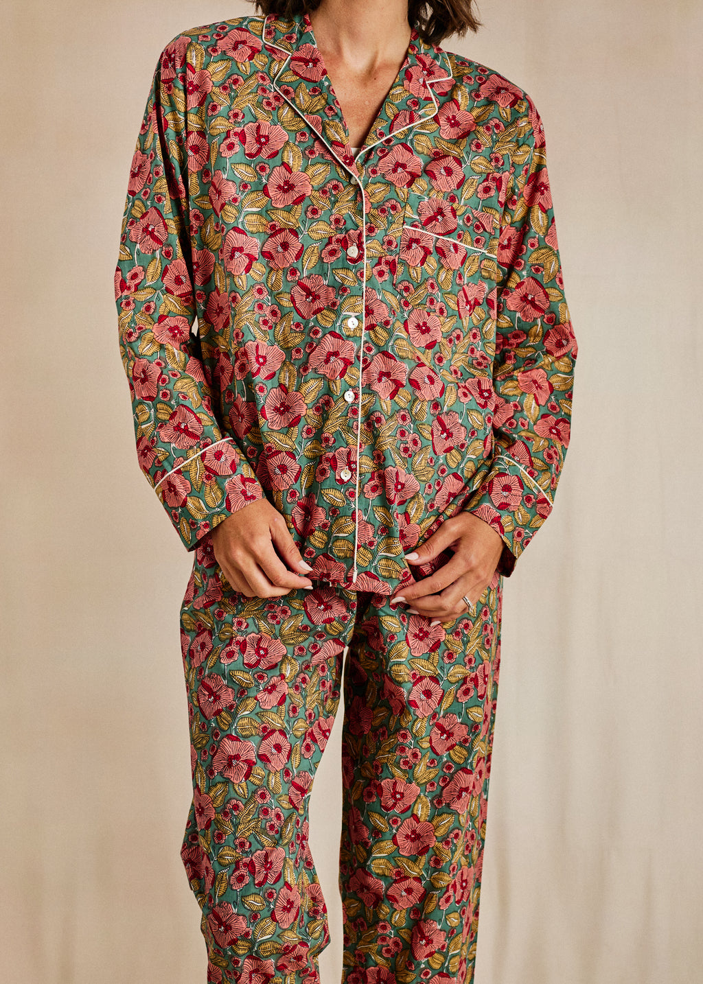 Cozy Long PJ Set - Blush Bloom
