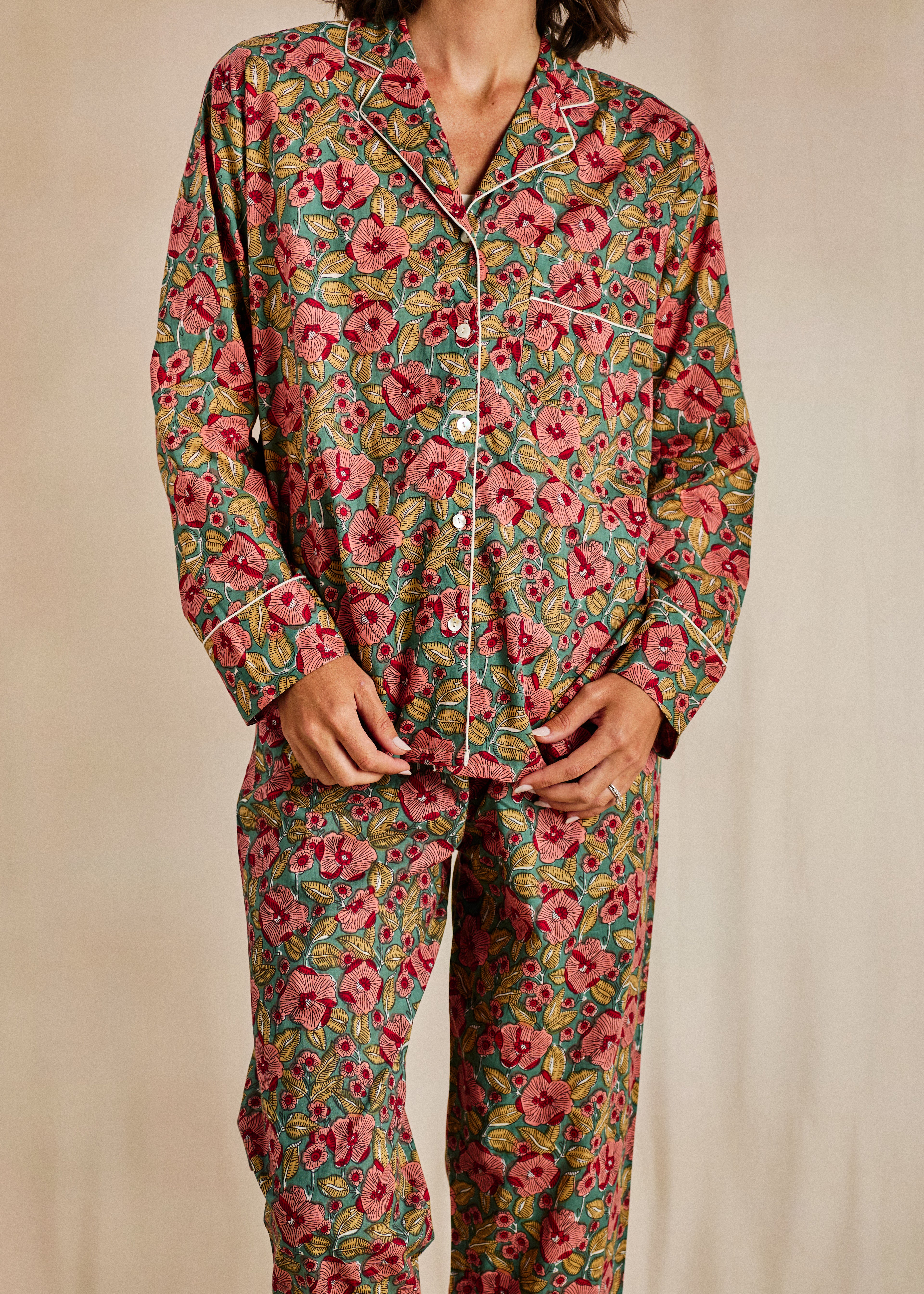 Cozy Long PJ Set - Blush Bloom