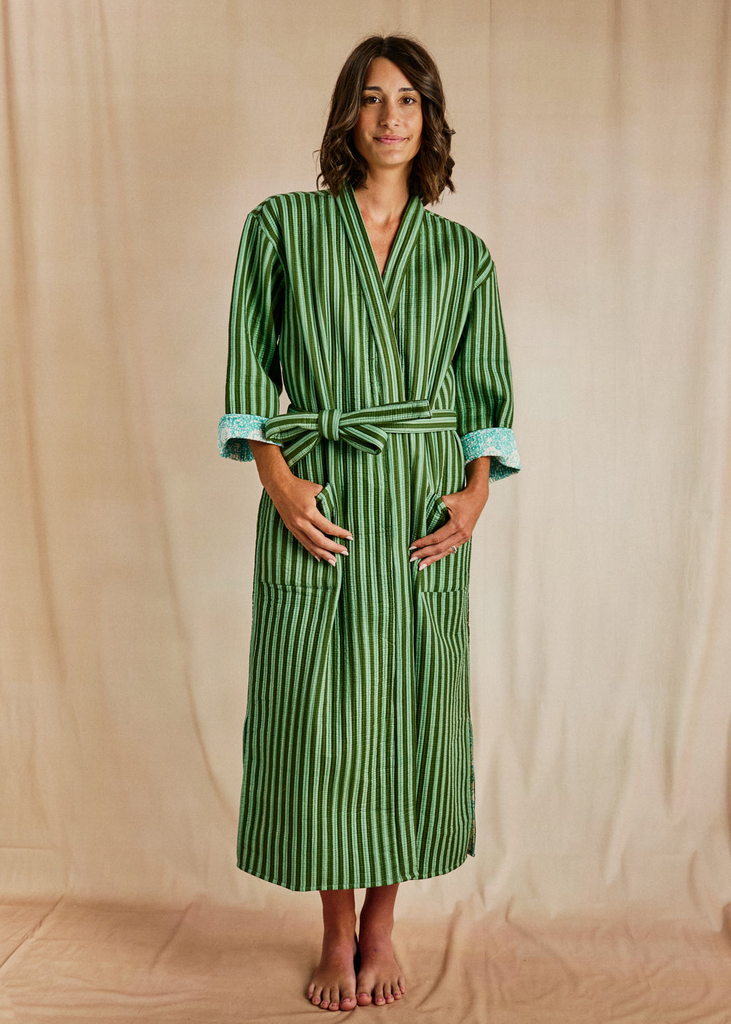 Haveli Robe - Desert Stripe