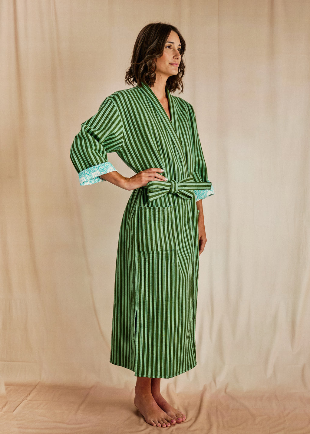 Haveli Robe - Desert Stripe