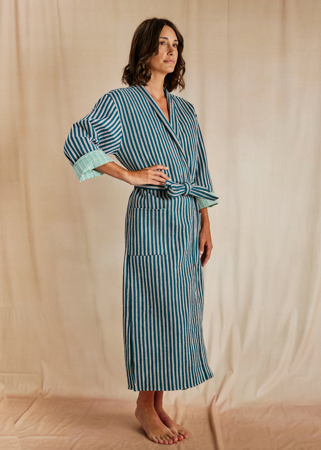 Haveli Robe - Desert Stripe