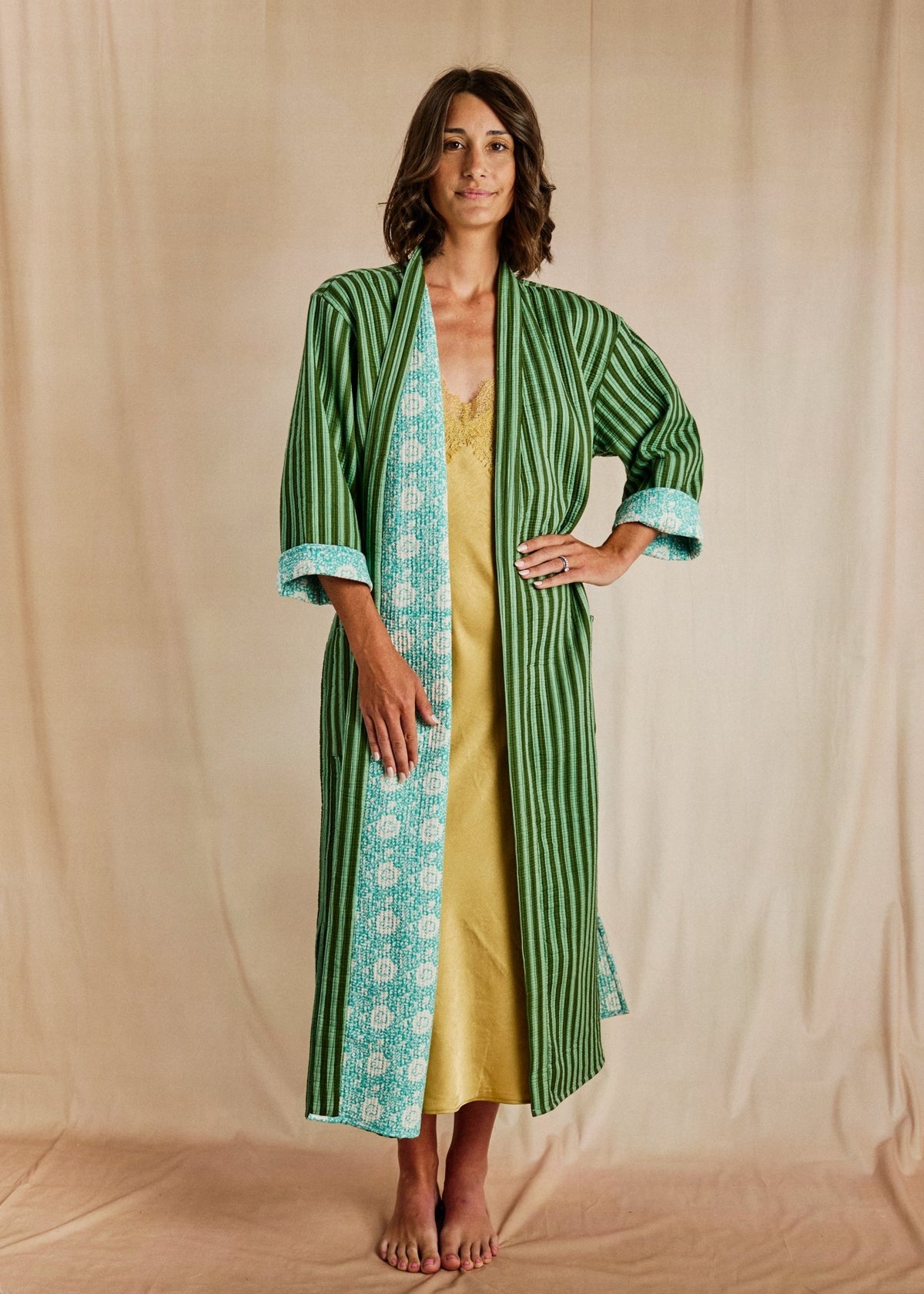 Haveli Robe - Desert Stripe - Cecily & Saffron