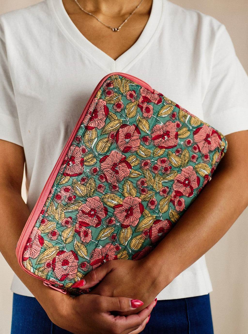 Laptop Sleeve - Blush Bloom - Cecily & Saffron