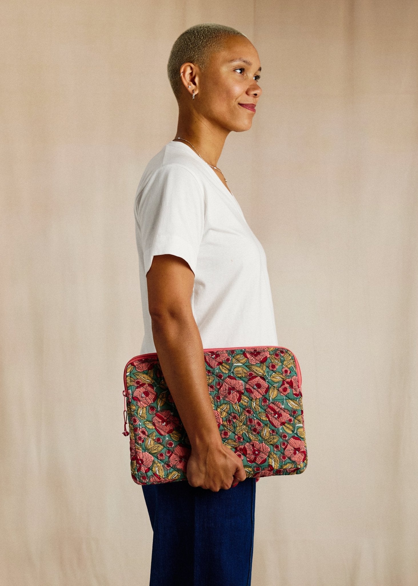 Laptop Sleeve - Blush Bloom - Cecily & Saffron