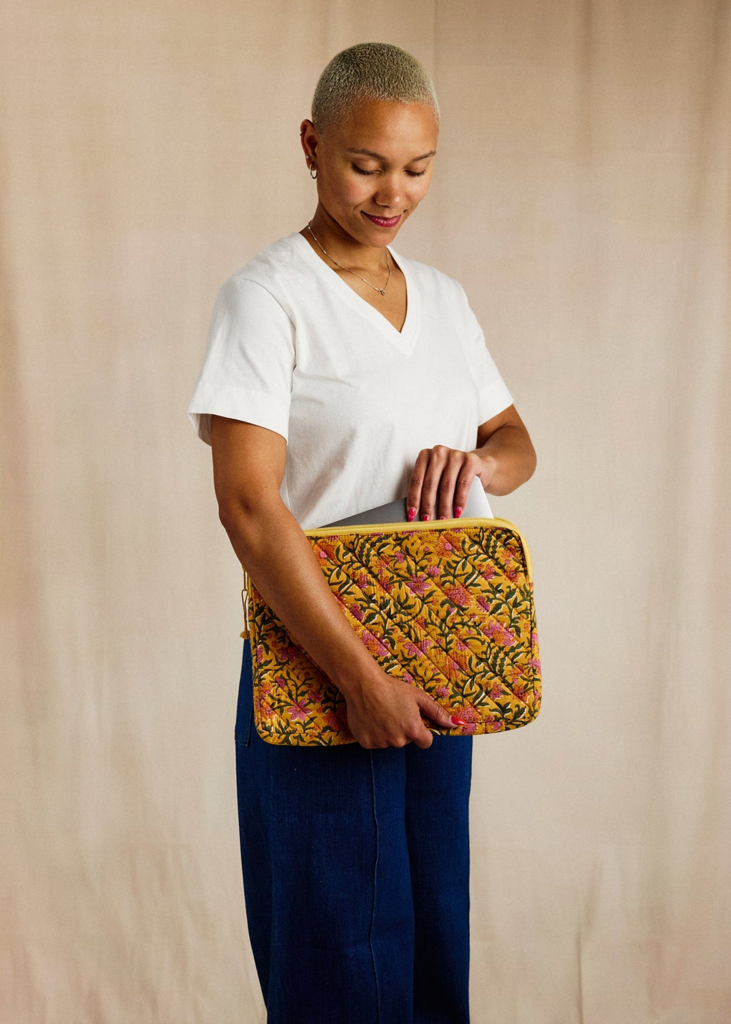 Laptop Sleeve - Golden Vine - Cecily & Saffron